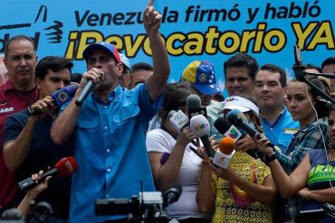 ¡JUEGAN SUCIO! Capriles: “Pretenden ilegalizar al partido que más votos ha tenido en la historia de Venezuela”