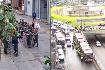 ¡EL MIEDO ES LIBRE! Militarizan accesos hacia Plaza Venezuela (¡donde marchará la oposición!)