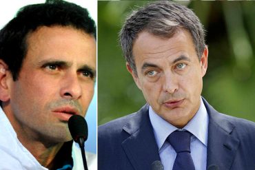 ¡NO ES SANTO DE SU DEVOCIÓN!  Zapatero quiere convencer a Capriles porque es el que “más lo critica”