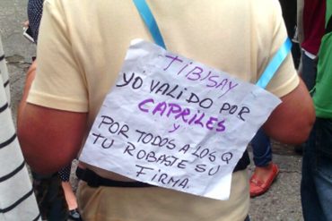 ¡NO SE GUARDÓ NADA! Este fue el mensaje que le envió una firmante a Tibisay Lucena