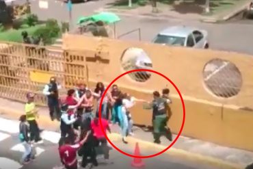 ¡PILLADO EN VIDEO! Así fue como un GNB golpeó salvajemente a varias personas en Cumaná