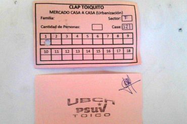 ¡EVIDENTE! Los CLAP son la nueva Tarjeta de Racionamiento en Venezuela (¡Igualita a la de Cuba!)