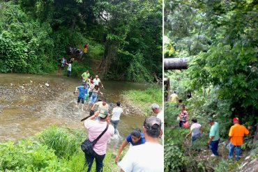 ¡SIN MIEDO! Firmantes cruzan río en Aragua para llegar a su punto de validación (+Fotos)