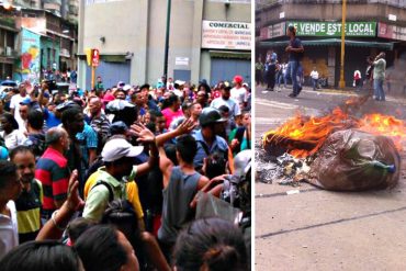 ¡TENSA SITUACIÓN! Protestan cerca de Miraflores por falta de alimentos: GNB en el sitio (+Videos)