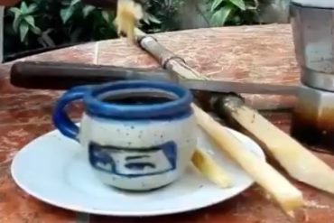 ¡IRONÍA! Chavista dice «¡no volverán!», mientras endulza su café con caña de azúcar (+Video)