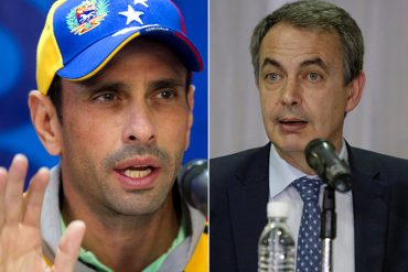 ¡FUERA ZAPATERO! Capriles: Queremos otros mediadores de diálogo que nos generen confianza