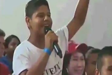 ¡ALARMANTE! Efectos de la doctrina: Niño se declara «chavista y antimperialista» (+Video)