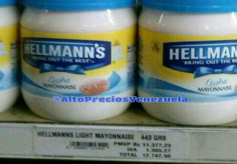 Crédito: @AltopreciosVzla