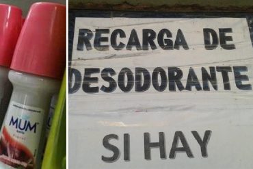 ¡AUNQUE USTED NO LO CREA! Nuevo negocio en socialismo: recarga de desodorante