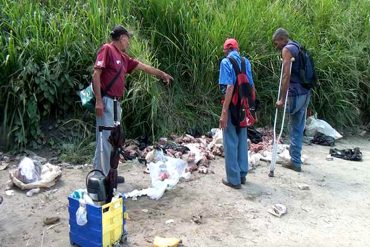 ¡CRISIS ALIMENTARIA! En Coche buscan algo que comer entre la carne podrida