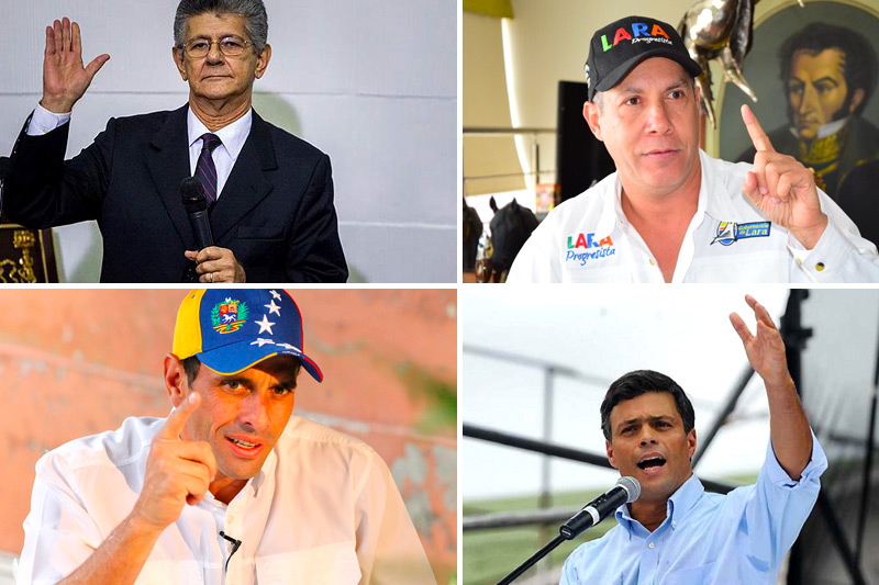 Capriles, Ramos Allup, Henri Falcón y Leopoldo López