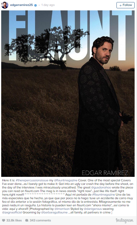 edgar ramirez mensaje instagram