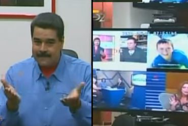 ¡UNA BURLA AL PAÍS! Maduro presume de su MEGA televisor que muestra 4 canales a la vez