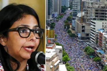 ¡LE FALLAN LOS LENTES! Delcy Rodríguez: Menos de 30.000 personas asistieron a la Toma de Caracas