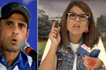 ¡AGÁRRENLA! Patricia Poleo coleteó el piso con Capriles: “Te tragaste a Hitler y a Chávez” (+Video)