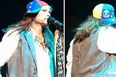 ¡TE LO MOSTRAMOS! El gesto de Steven Tyler para Venezuela durante un concierto (+Fotos)