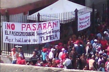 ¡MÁS ATROPELLOS! Así intentaron impedir el paso de los manifestantes hacia el CNE Los Teques