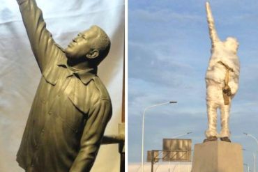 ¡A LO «NORCOREA»! Así es la estatua de Chávez que develaron frente al Venetur de Margarita