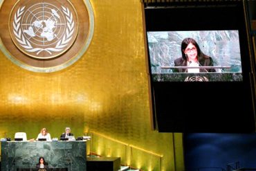 ¡MÁS SOLA QUE LA UNA! Así de vacío estaba el hemiciclo de la ONU mientras hablaba Delcy Rodríguez (+Fotos)
