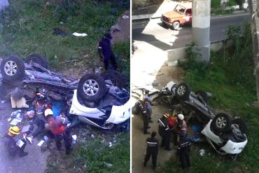 ¡LAMENTABLE! Una joven de 20 años murió al volcar su carro en la Cota Mil