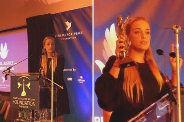 ¡MUY BIEN! Lilian Tintori es premiada en La Haya por su lucha a favor de los DD. HH.