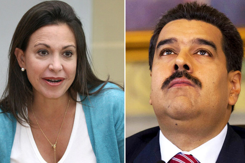 nicolas-maduro-maria-corina-machado