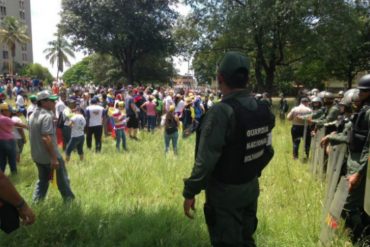 ¡COBARDES! Reportan represión de la GNB en concentración de Guayana