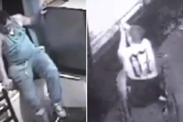 ¡CRÉALO O NO! Ladrón con una sola pierna y en silla de ruedas intentó robar una casa (+Video)