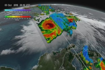 ¡IMPACTANTE! La Nasa difunde imágenes de Matthew desde el espacio y en 3D (+Video)