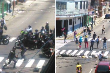 ¡ATENCIÓN! Reportan represión y enfrentamiento entre estudiantes de la UCAT y policías (+Videos +Fotos)