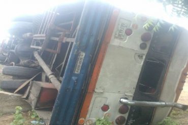 ¡FATAL! Un muerto y 11 heridos tras accidente de autobús en el Zulia