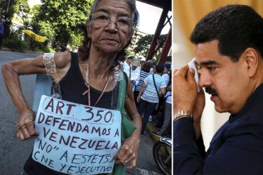 ¡VALIENTE Y SIN MIEDO! La abuela resteada que pidió activar el art. 350 con este improvisado cartel