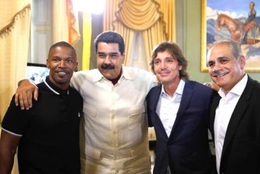 ¿VINIERON A BUSCAR PLATA? Maduro recibió a los actores Jamie Foxx y Lukas Haas (+Fotos y Video)