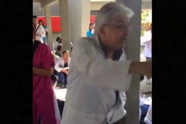 ¡VALIENTE! Este médico resteado se enfrentó a colectivos en hospital de Maracay (+Video)