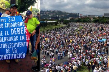 ¡NO PODÍA FALTAR! El señor del papagayo también dijo presente en #LaTomaDeVenezuela