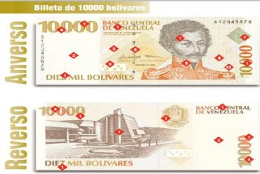 ¡NO SE CONFUNDA! Conozca el falso billete de Bs. 10.000 que rueda por las redes sociales (+Imagen)