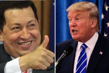 ¡VÉALO! Las imágenes que publicó esta venezolana para contrastar a Trump con Chávez que generó polémica en redes: “Todo sea por la corona”