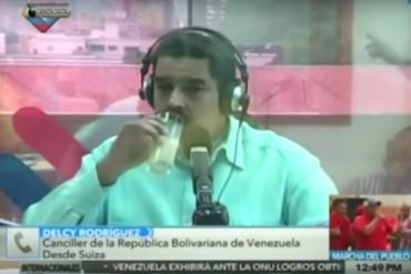 ¡MÍRALO! Mientras el pueblo muere de hambre, Maduro se toma su buen vaso de leche (+Video)