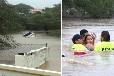 ¡A PUNTO DE COLAPSO! Aruba en alerta máxima por torrencial aguacero de 24 horas (+Fotos)