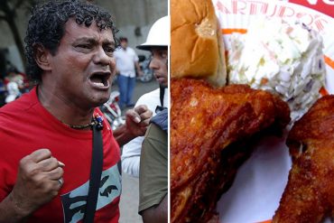 ¡PARA LLORAR! Una familia necesita más de medio sueldo para comer pollo en Arturo’s (Bs. 18.000 el combo)