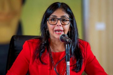 ¡AY, POR DIOS! Delcy Rodríguez:»El capitalismo es el responsable de arruinar la humanidad»