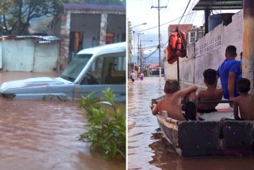 ¡QUEDARON BAJO EL AGUA! Fuertes lluvias afectaron a 820 familias en Puerto Cabello (+Fotos)