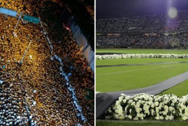 ¡CONMOVEDOR! Miles rinden homenaje al Chapecoense en el Atanasio Girardot: «Vamos, vamos, Chape», gritan fanáticos (+Video)