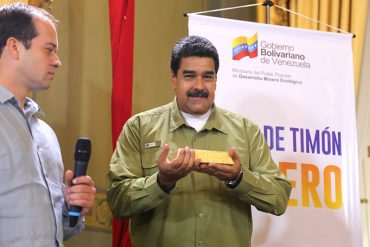 ¡CREE QUE ES SUYO! Maduro se refiere al oro de El Callao como «un regalo» que le mandaron (+Video)