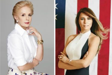 ¡LA ELEGANCIA POR DELANTE! Carolina Herrera: Sería un honor vestir a Melania Trump