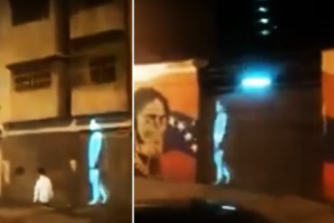 ¡NO LO VAS A CREER! Sacaron un holograma de Chávez y lo pusieron a caminar por Caracas (+Video)