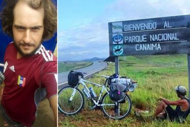 ¡GENIAL! La grata experiencia que vivió este ciclista uruguayo cuando visitó Venezuela pese a las advertencias