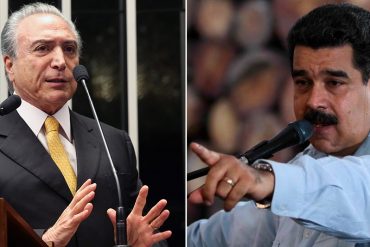 ¡HISTERIA A MILLÓN! Maduro llamó sicario a Michel Temer, presidente de Brasil (+Video)