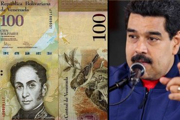 ¡URGENTE! Maduro ordena sacar de circulación billete de 100 Bs en 72 horas (+Video)