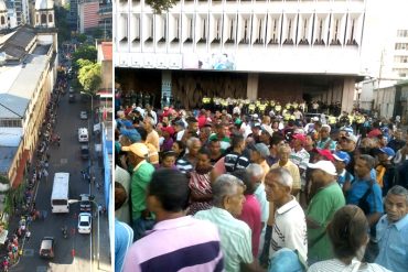 ¡CAOS! Así están las megacolas en las sedes del BCV de Caracas y Maracaibo para canje de billetes